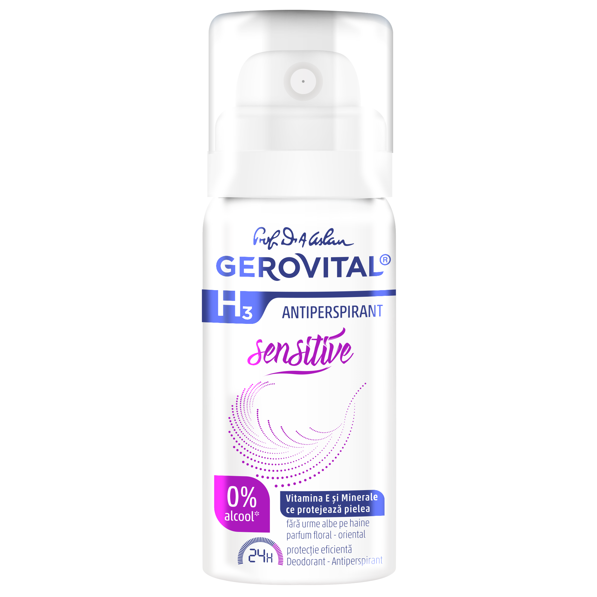 Deodorant spray Gerovital H3 Antiperspirant, Sensitive, 40 ml, Gerovital