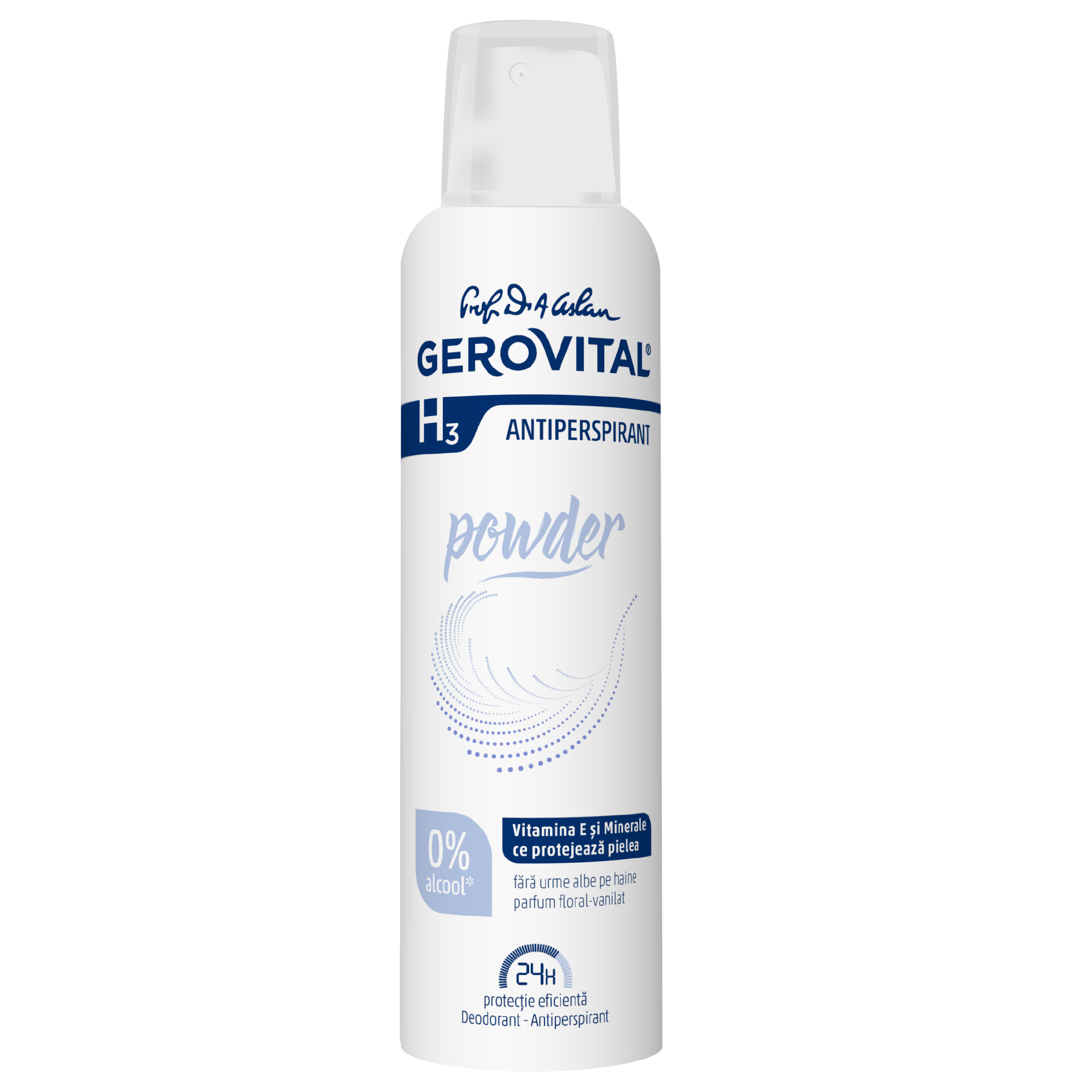 Deodorant spray Gerovital H3 Antiperspirant, Powder, 150 ml, Gerovital
