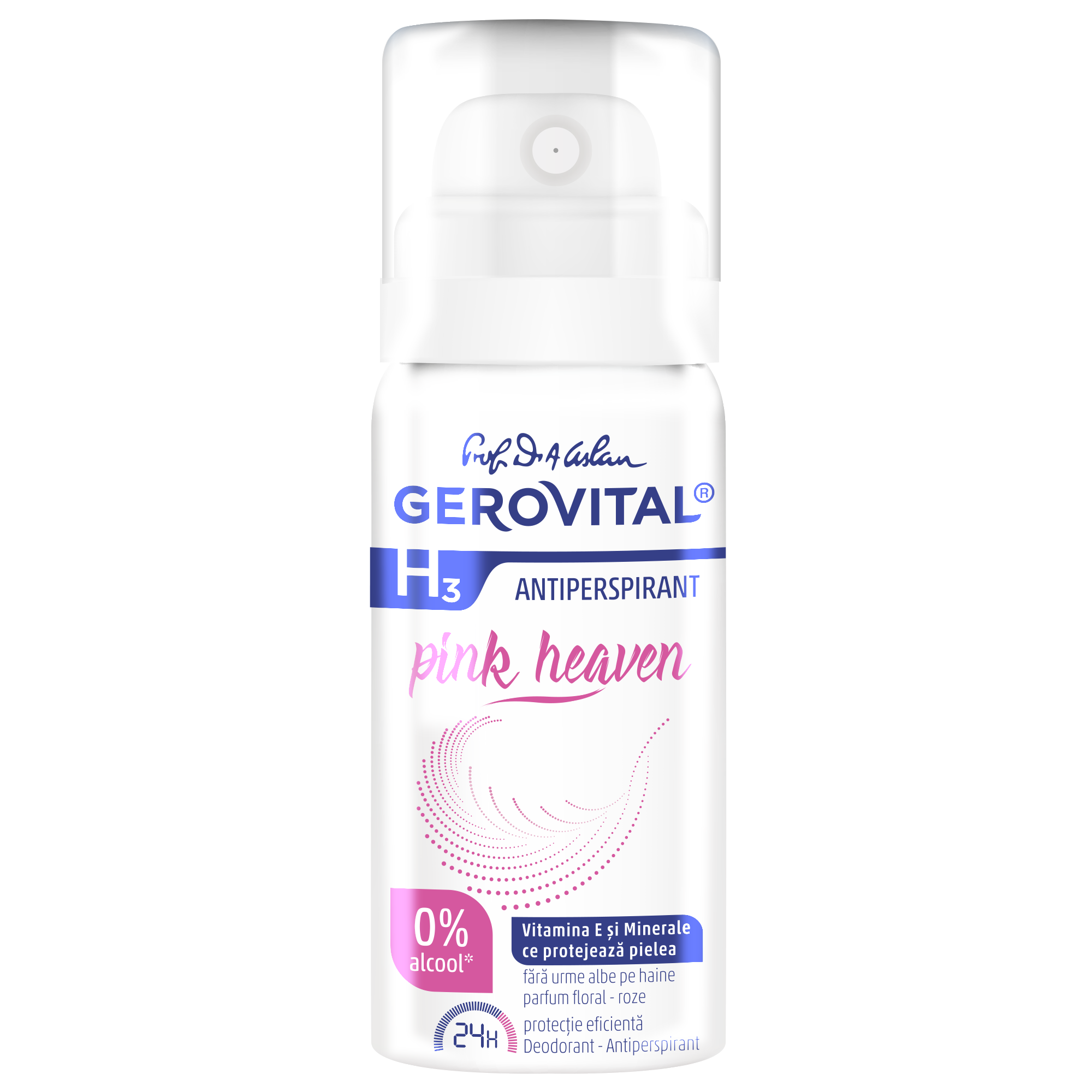 Deodorant spray Gerovital H3 Antiperspirant, Pink Heaven, 40 ml, Gerovital