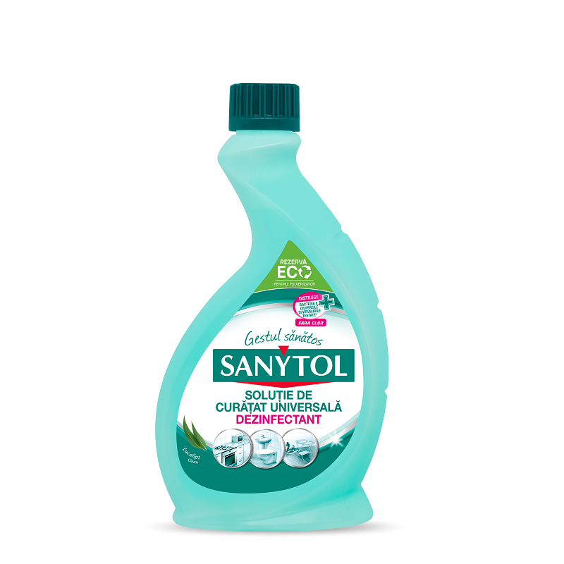 Rezerva solutie dezinfectant de curatat universala, 500 ml, Sanytol