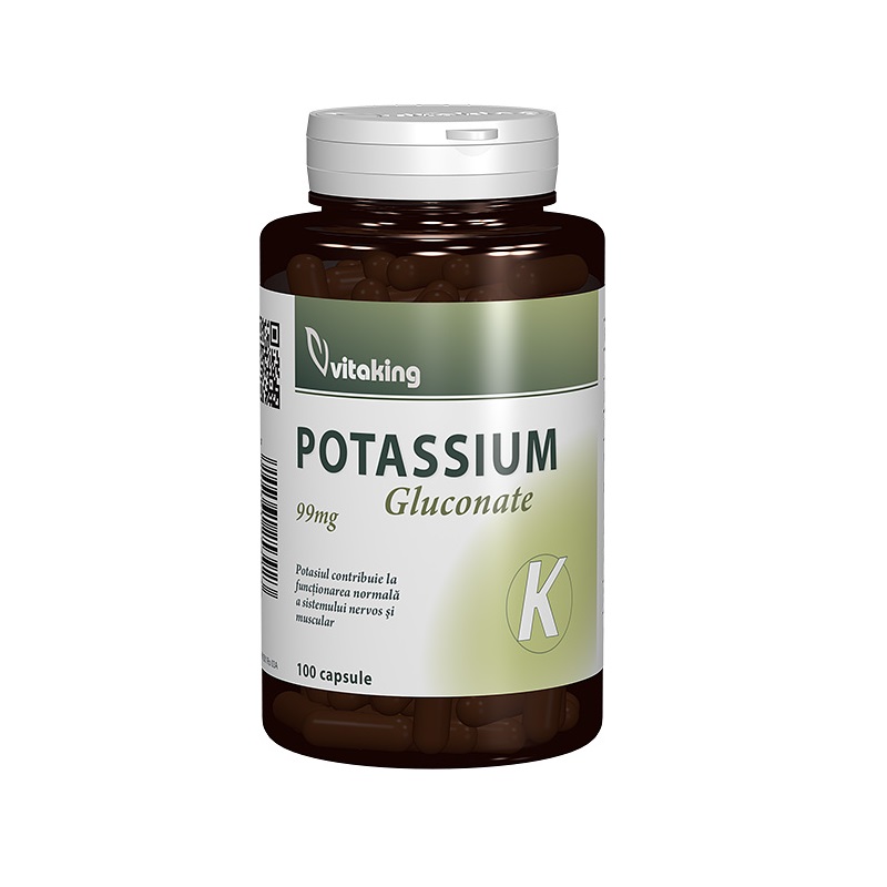 Potasiu Gluconate, 99 mg, 100 capsule, Vitaking