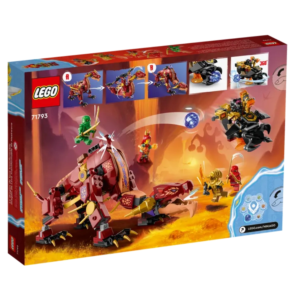 Dragonul de lava Transformator cu val de caldura Lego Ninjago, +8 ani, 71793, Lego