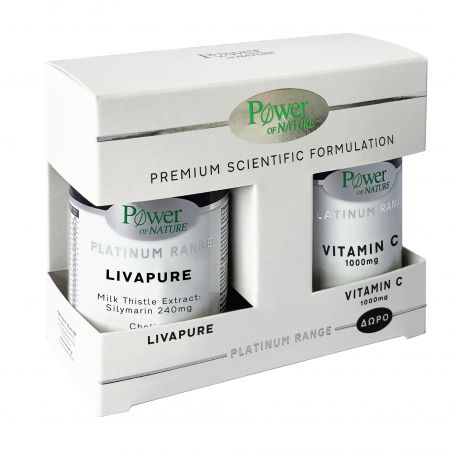 Pachet Livapure 30 tablete + Vitamina C 1000 mg 20 tablete