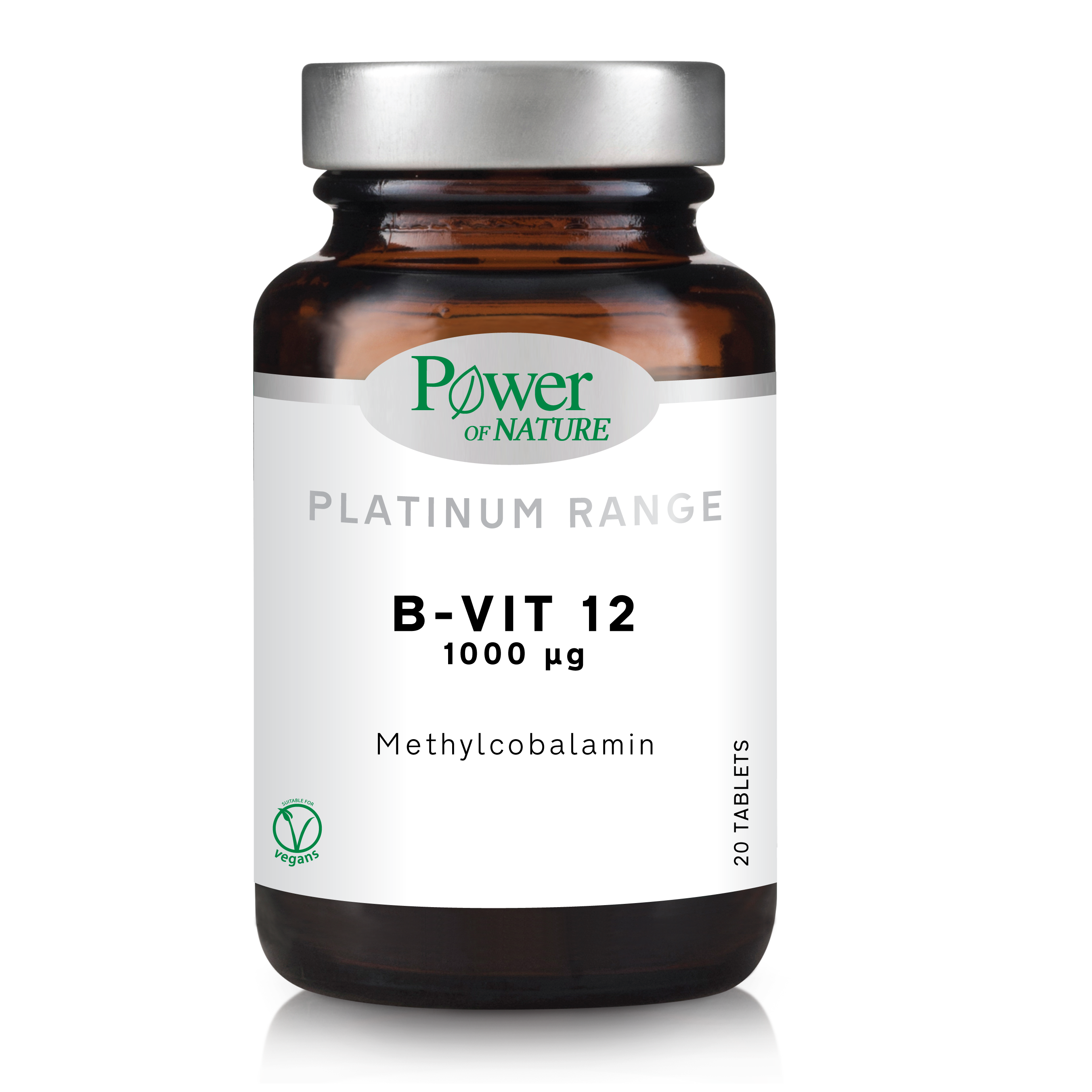 Vitamina B12 1000 μg Platinum, 20 tablete, Power of Nature