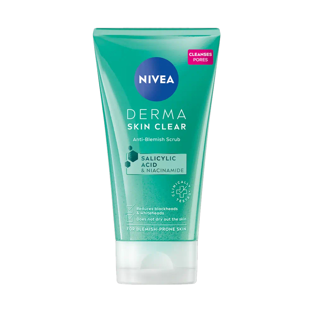 Scrub anti-imperfectiuni pentru ten acneic Derma Skin Clear, 150 ml, Nivea