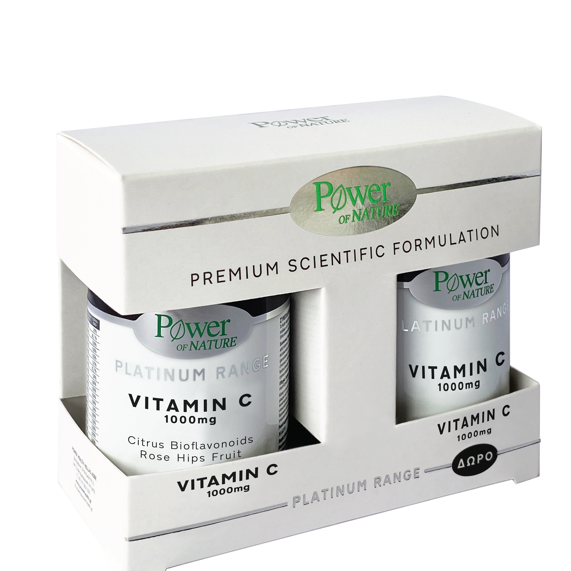 Pachet Vitamina C 1000mg 30 tablete + Vitamina C 1000mg 20 tablete Platinum, Power of Nature