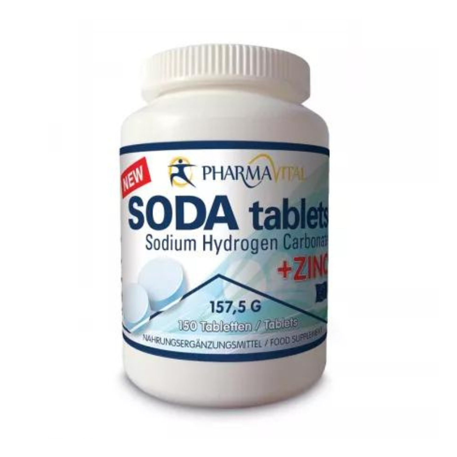 Bicarbonat de sodiu cu zinc, 150 tablete, PharmaVital