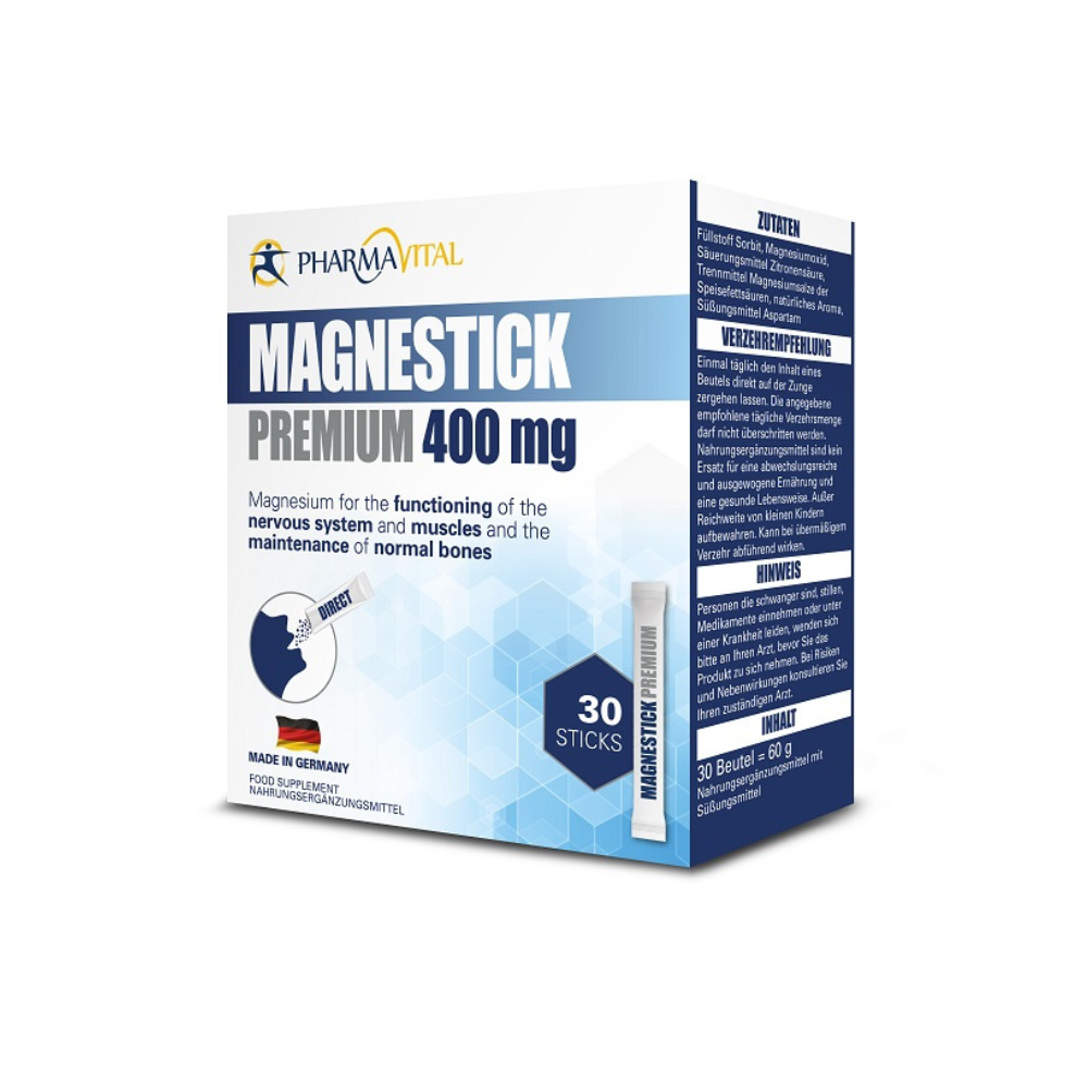 Magnestick Premium, 400 mg, 30 plicuri, PharmaVital