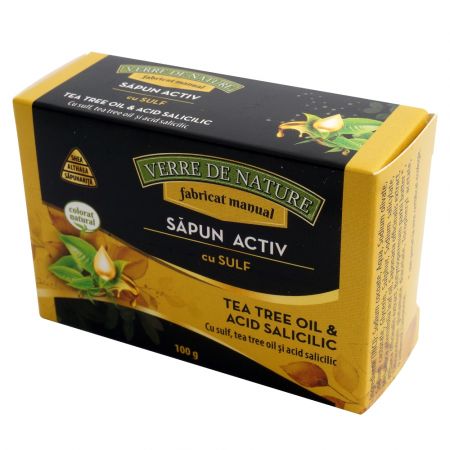Sapun Activ cu Sulf, acid salicilic si Tea tree oil