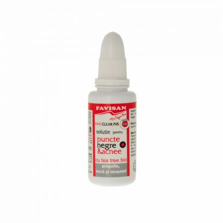 Solute Bio pentru puncte negre si acnee Faviclear, 30 ml, Favisan