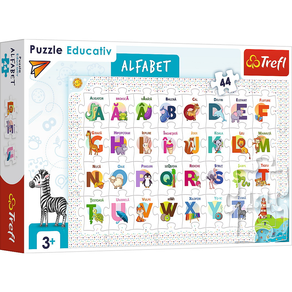 Puzzle educational Alfabetul, + 3 ani, Trefl