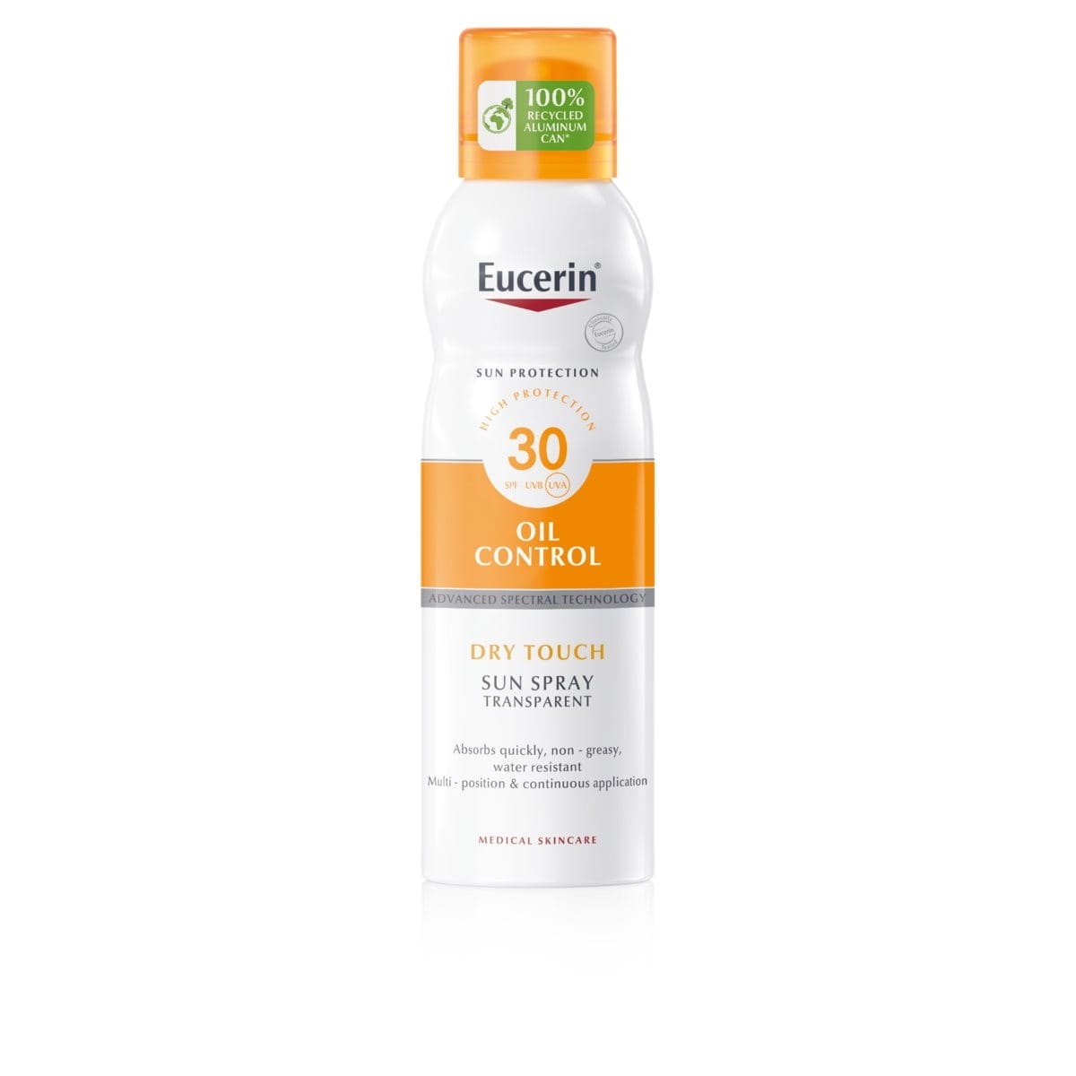 Spray invizibil pe piele cu protectie solara SPF 30+ Sun Protection, 200 ml, Eucerin