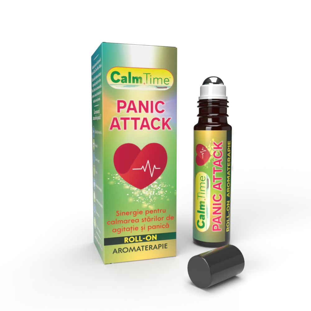 Roll-on pentru aromaterapie Calm Time Panic Attack, 10ml, Justin Pharma