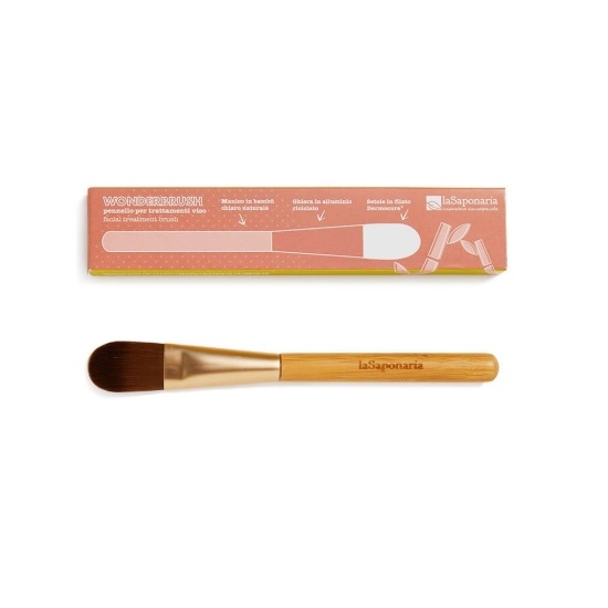 Pensula din bambus pentru aplicarea tratamentelor faciale WonderBrush, 1 bucata, La Saponaria