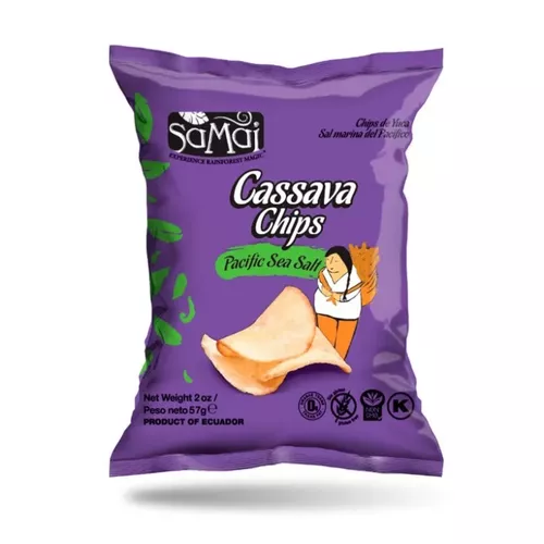 Chipsuri de tapioca cassava cu sare de mare, 57 g, SaMai