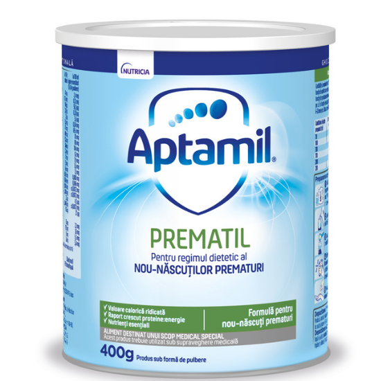 Lapte praf pentru prematuri Prematil, +0 luni, 400 g, Aptamil