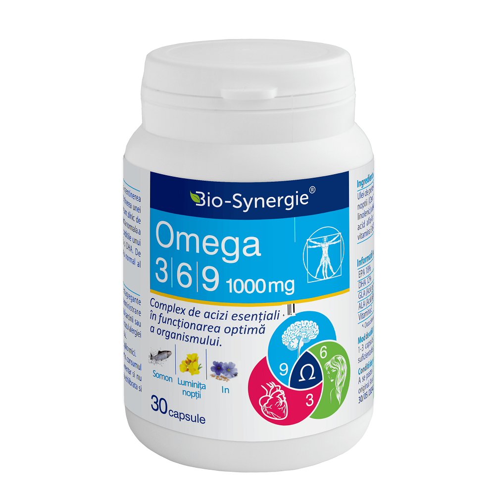 Omega 3-6-9, 1000 mg, 30 capsule, Bio Synergie