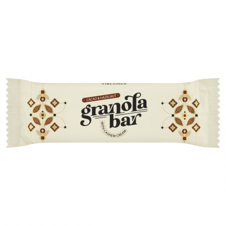 Baton granola cu cacao si alune de padure, 55g, Vibalance
