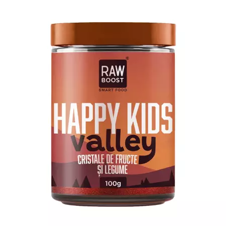 Cristale de fructe si legume Happy Kids Valley, 100 g, Rawboost