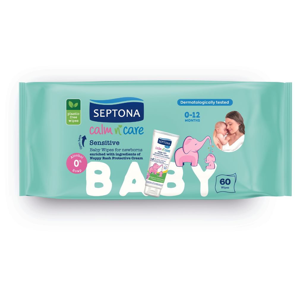 Servetele pentru bebelusi Sensitive, 60 bucati, Septona