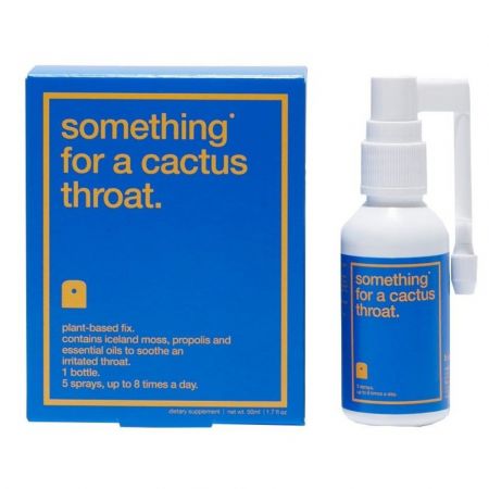 Spray Something for a cactus throat