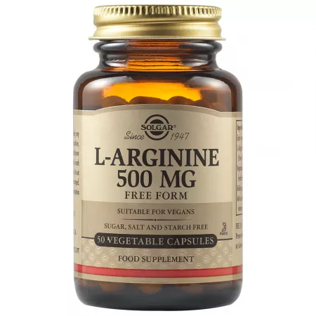 L-arginina 500mg, 50 capsule, Solgar