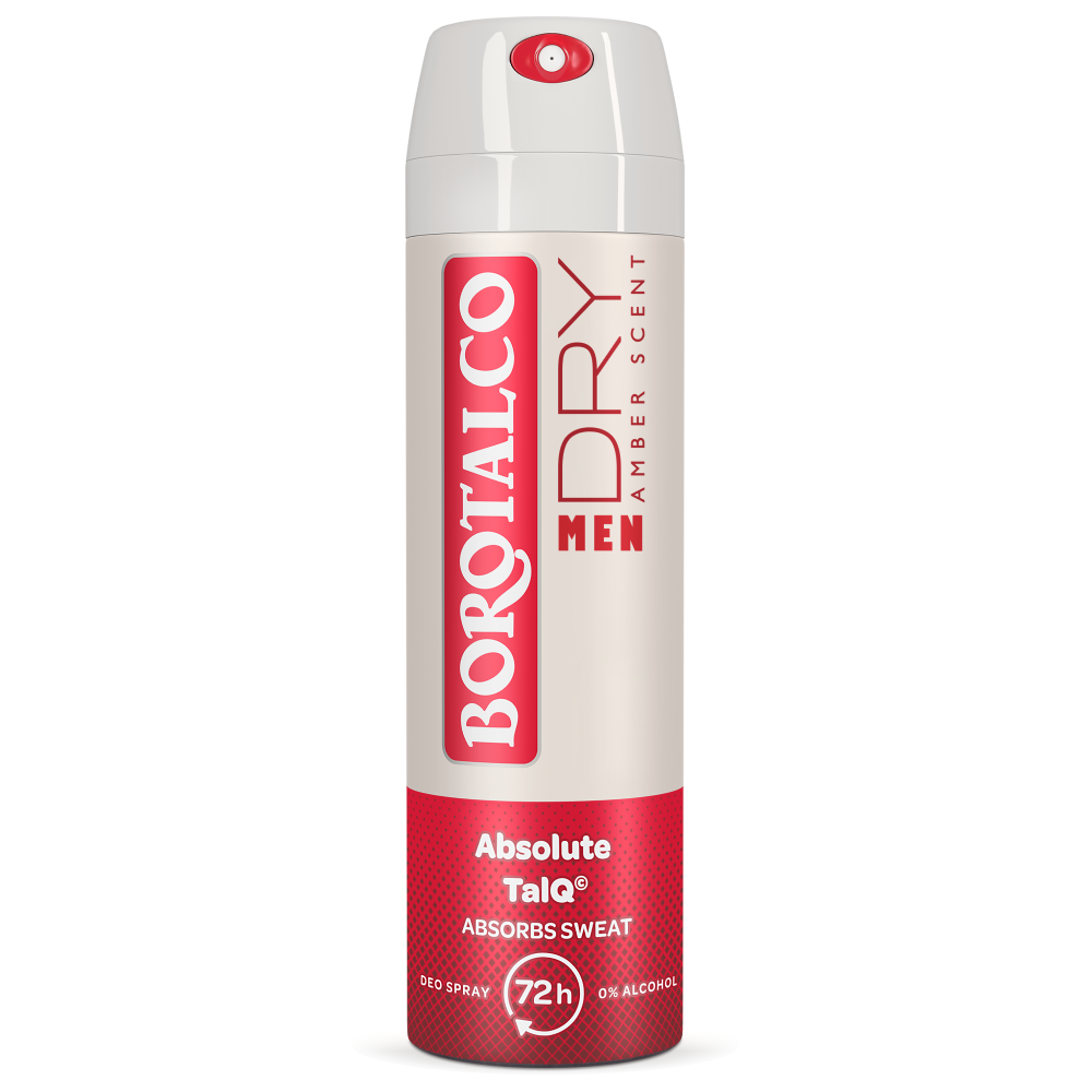 Deodorant spray pentru barbati Men Dry, 150 ml, Amber, Borotalco