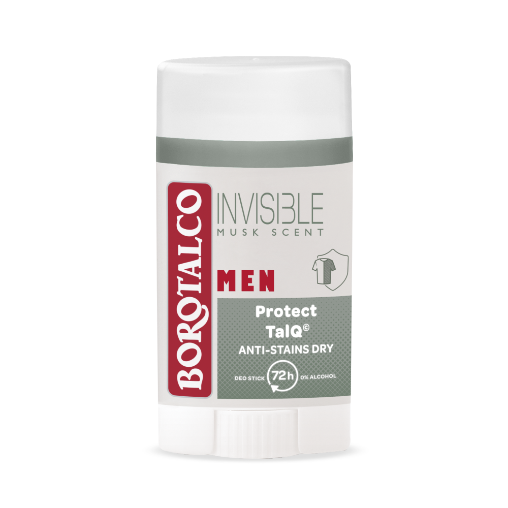 Deodorant stick pentru barbati Invisible, 40 ml, Borotalco