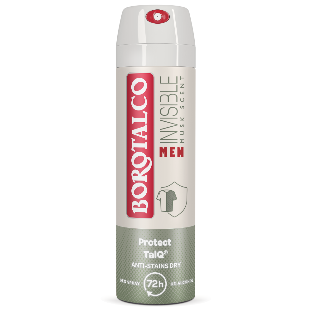 Deodorant spray pentru barbati Invisible, 150 ml, Borotalco