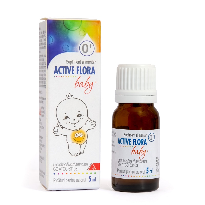 Picaturi orale probiotice Activ Flora Baby+, 5 ml, Master Pharma