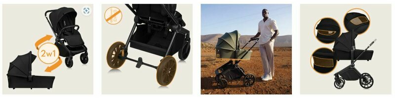 Carucior 2 in 1 Lionelo Mika Plus - detalii