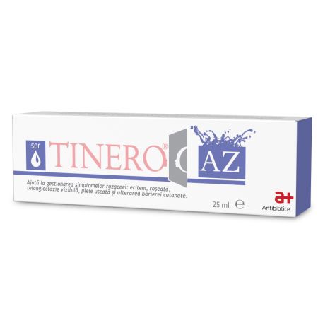Ser pentru ten cu rozacee Tinero AZ, 25ml, Antibiotice