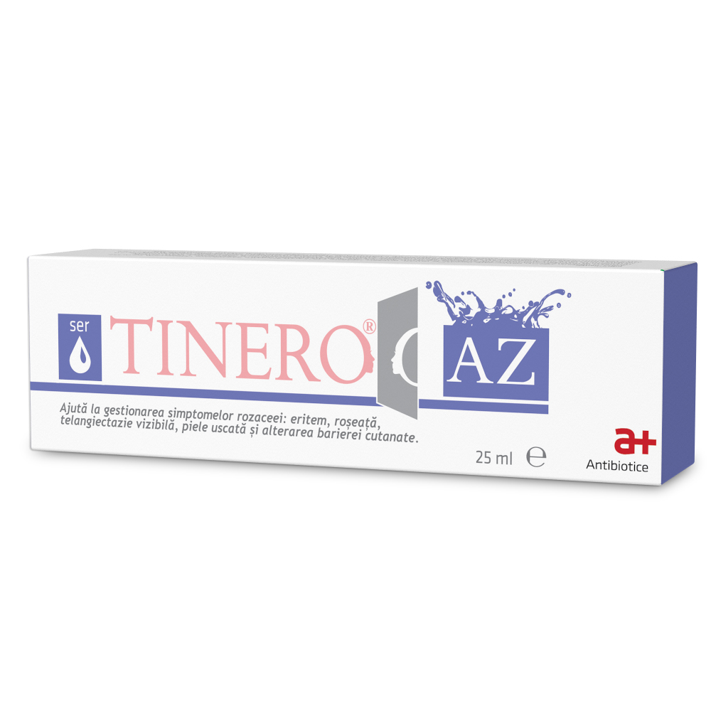 Ser pentru ten cu rozacee Tinero AZ, 25ml, Antibiotice SA