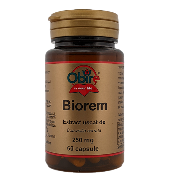 Biorem extract uscat de Boswellia serrata, 250 mg, 60 capsule, Obire