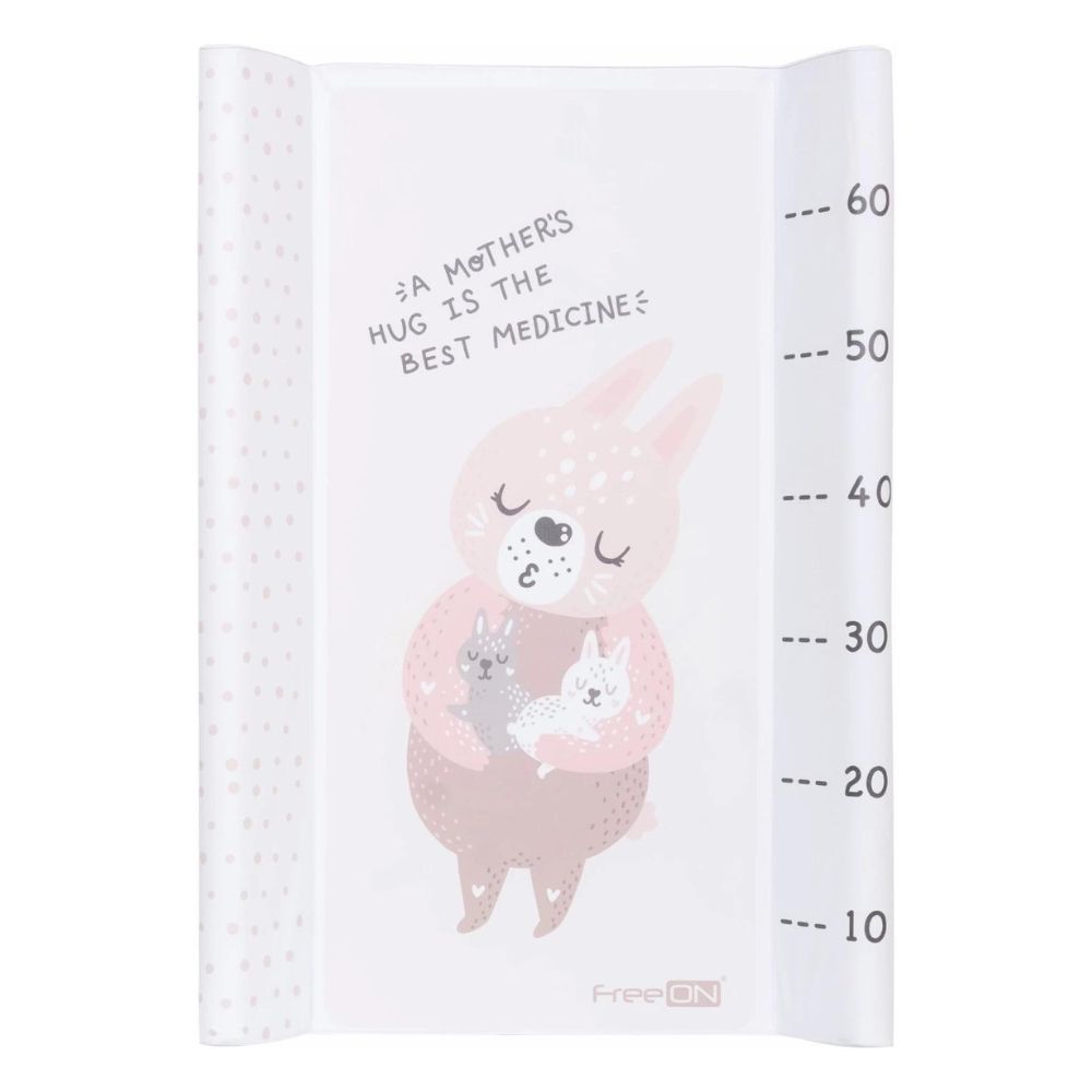 Saltea de infasat cu taliometru Soft Love, 70x50 cm, Bunny, FreeOn