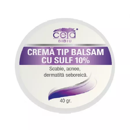Crema tip balsam cu sulf 10%, 40 g, Ceta