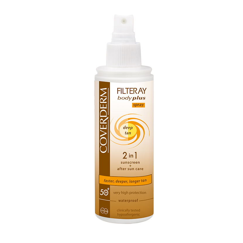 Filteray Body Plus Deep Tan Spray Spf 50+, 150 ml, Coverderm