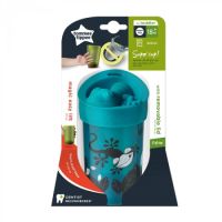 Cana cu capac model Soparla Verde No Knock Large, 18 luni+, 300 ml, Tommee Tippee