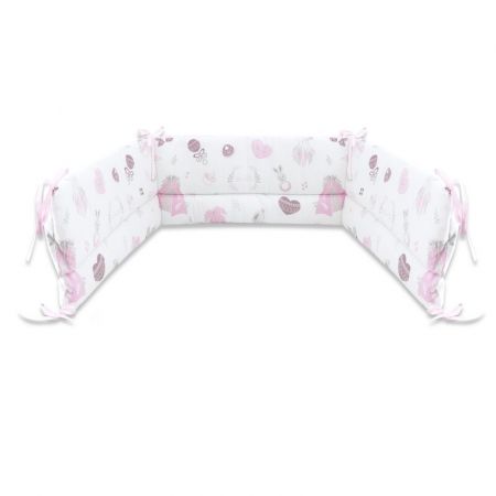 Aparatoare cu panglici pentru patut, 120x60 cm, Baby Shower Pink, MimiNu
