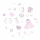 Aparatoare cu panglici pentru patut, 120x60 cm, Baby Shower Pink, MimiNu 573293