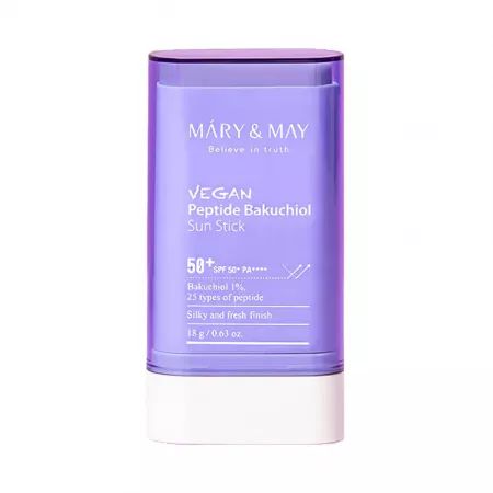 MARY AND MAY STICK DE PROTECTIE SOLARA SPF50+ PA++++ CU PEPTIDE SI BACKUCHIOL, 10G 