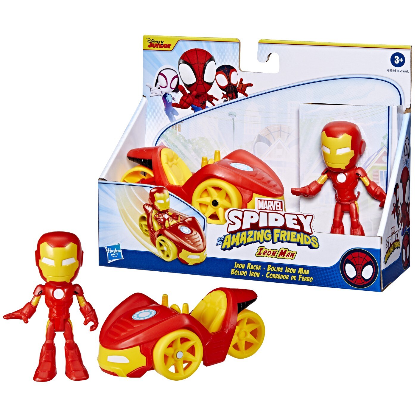 Spidey Prietenii Extraordinari Set Vehicul si Figurina Iron Man, Hasbro