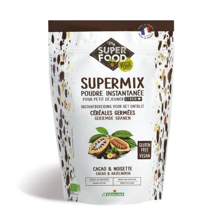 Supermix Bio pentru micul dejun cu alune de padure si cacao, fara gluten