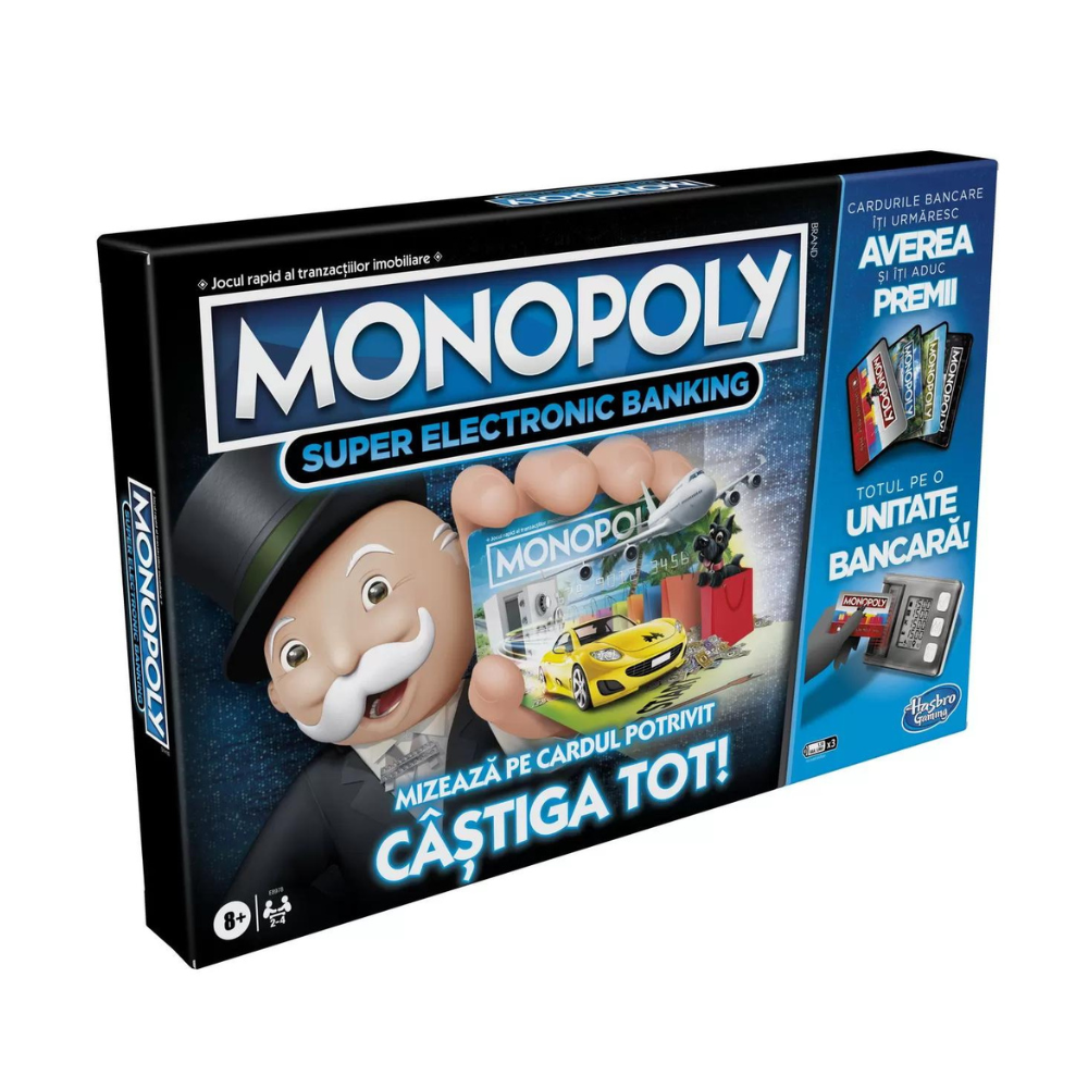 Joc Monopoly - Super Electronic Banking, 8 ani+, Hasbro
