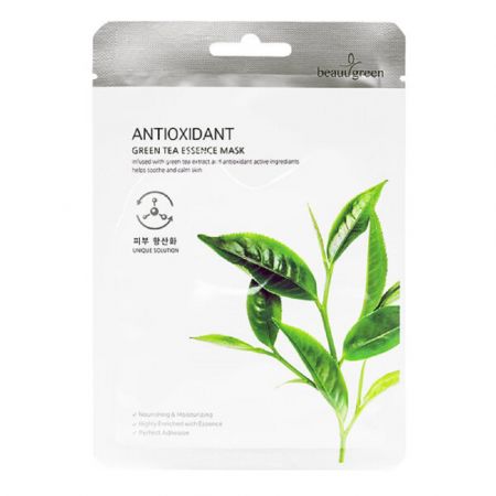 Masca tip servetel antioxidanta cu ceai verde
