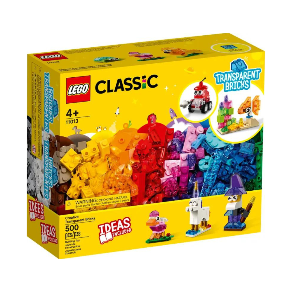 Set de creatie Caramizi transparente Lego Classic, 4 ani +, L11013, Lego