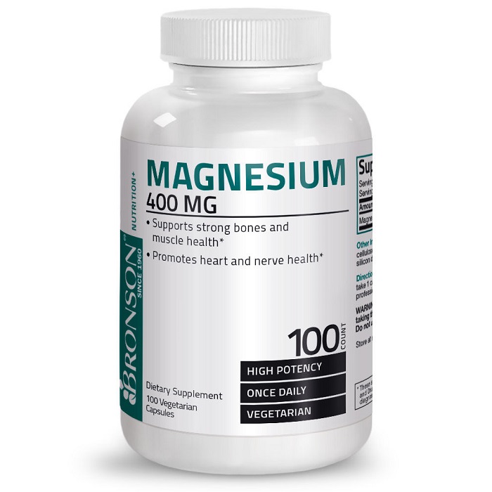 Magneziu 400 mg, 100 capsule, Bronson