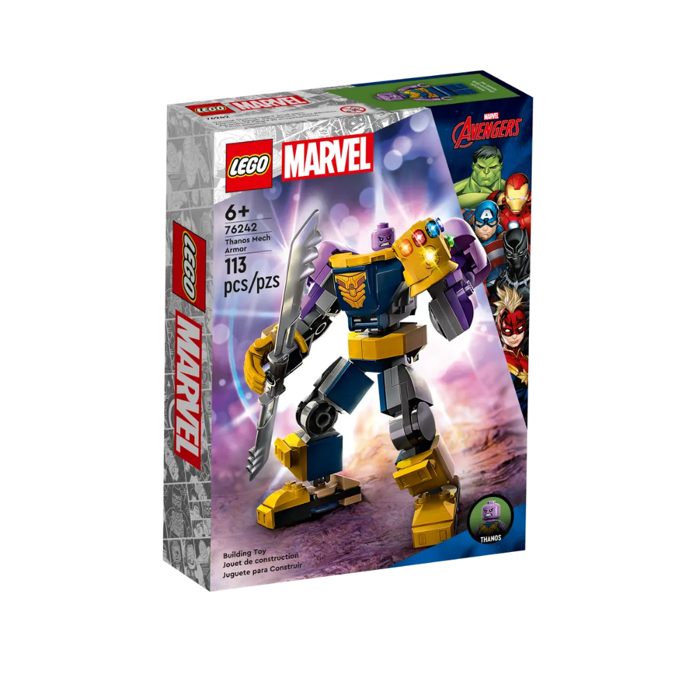 Set de creatie Armura de robot a lui Thanos Lego Marvel, 6 ani+, 76242, Lego