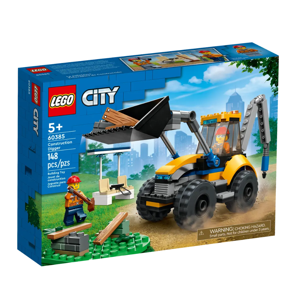 Set de creatie Excavator de constructii Lego City, 5 ani+, 60385, Lego