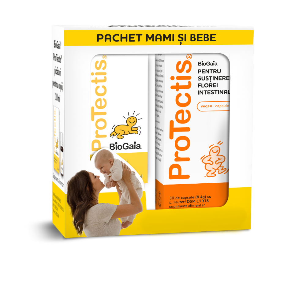 Pachet ProTectis picături pentru copii 10 ml + Protectis tablete vegetale 30 capsule, Protectis